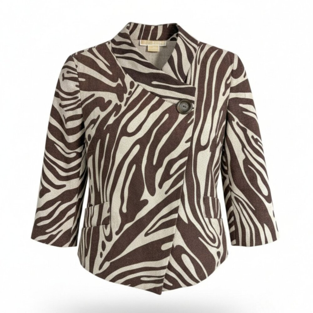 MICHAEL‎ Michael Kors Linen Crop Jacket